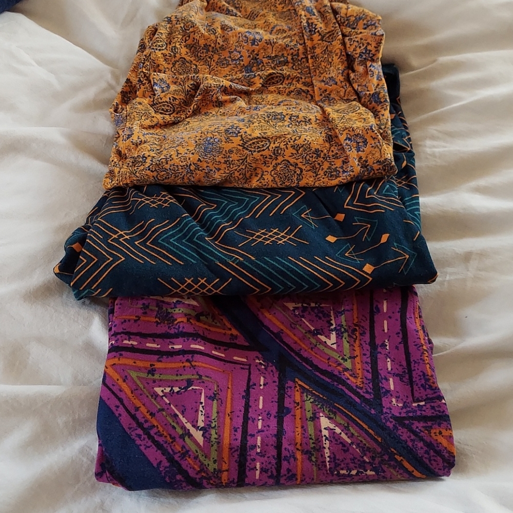 3 lularoe leggings tall and curvy